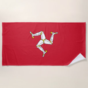 Flagge der Isle of Man Strandtuch