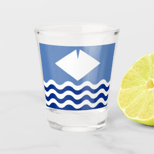 Flagge der Isle of Wight-Landkreis Schnapsglas