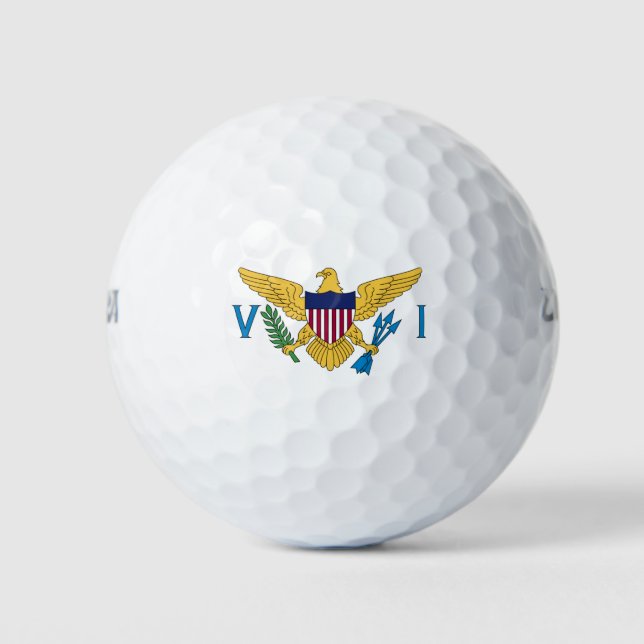 Flagge der Jungfrau der Vereinigten Staaten Golfball (Vorderseite)