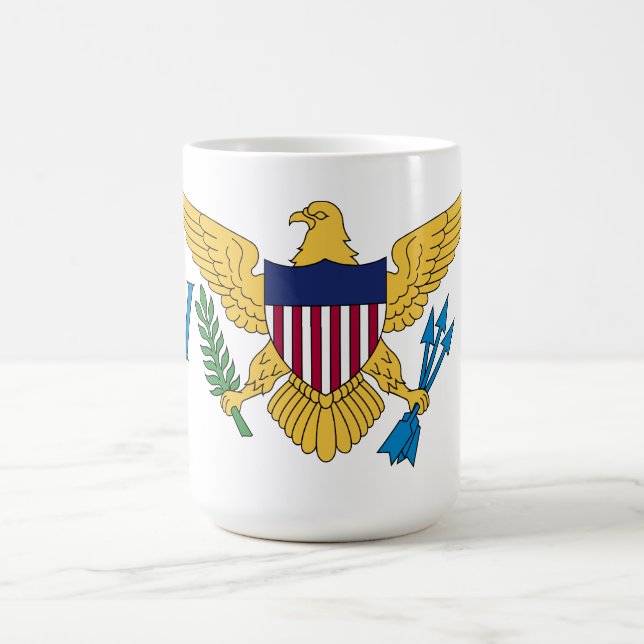 Flagge der Jungfrau der Vereinigten Staaten Kaffeetasse (Mittel)