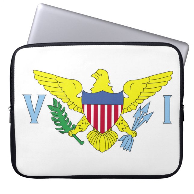 Flagge der Jungfrau der Vereinigten Staaten Laptopschutzhülle (Vorderseite)