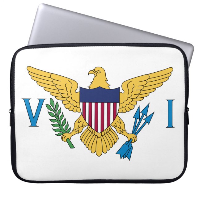 Flagge der Jungfrau der Vereinigten Staaten Laptopschutzhülle (Vorderseite)