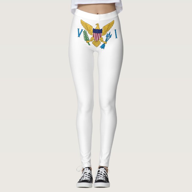 Flagge der Jungfrau der Vereinigten Staaten Leggings (Vorderseite)