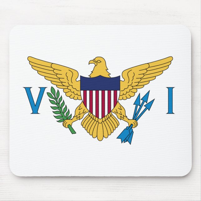 Flagge der Jungfrau der Vereinigten Staaten Mousepad (Vorne)