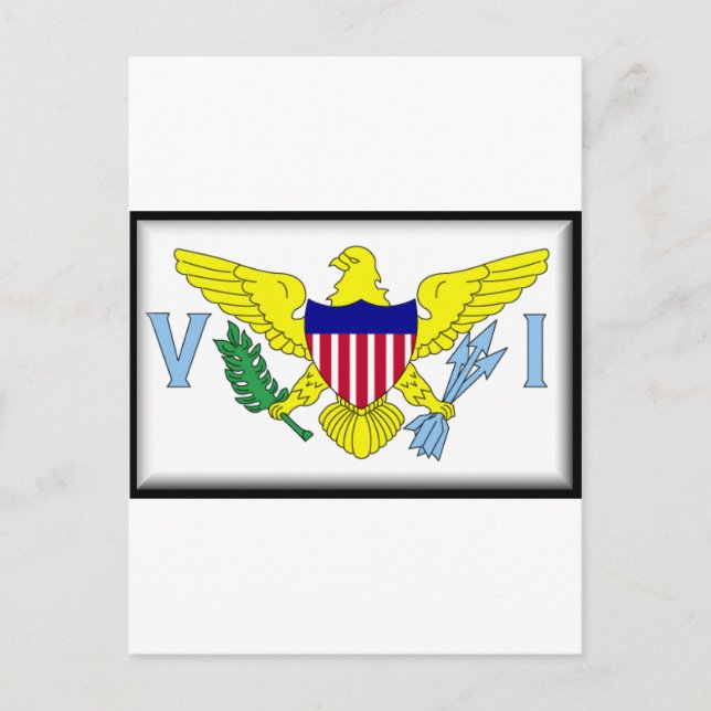 Flagge der Jungfrau der Vereinigten Staaten Postkarte (Vorderseite)