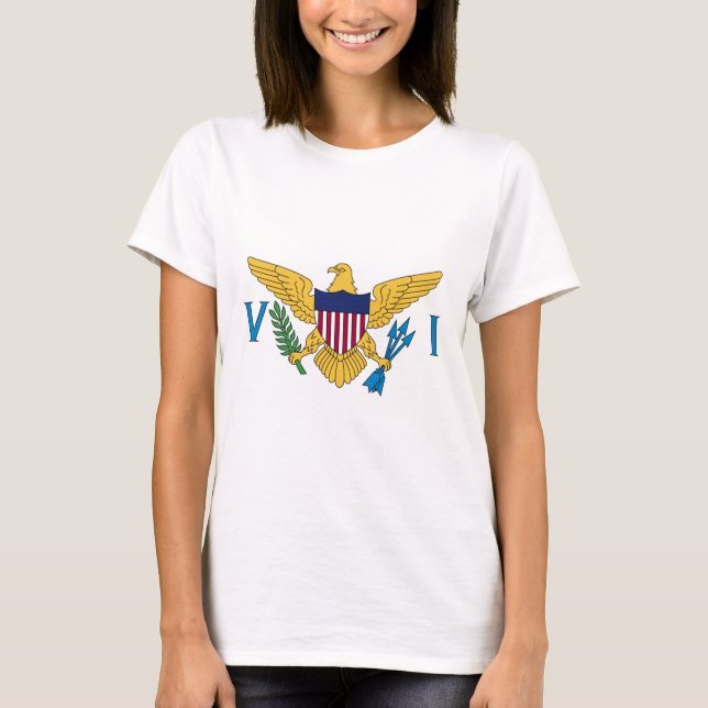 Flagge der Jungfrau der Vereinigten Staaten T-Shirt (Vorderseite)