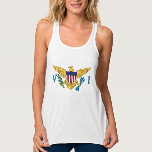 Flagge der Jungfrau der Vereinigten Staaten Tank Top (Vorderseite)