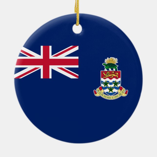 Flagge der Kaimaninseln Keramik Ornament (Hinten)