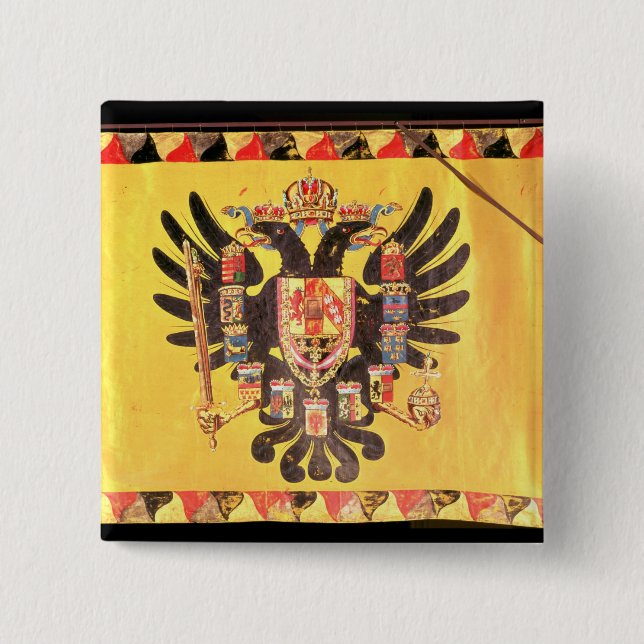 Flagge der Kaiserhabsburger-Dynastie, c.1700 Button (Vorderseite)