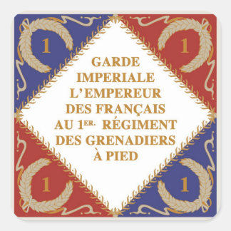 Flagge der kaiserlichen Garde Quadratischer Aufkleber
