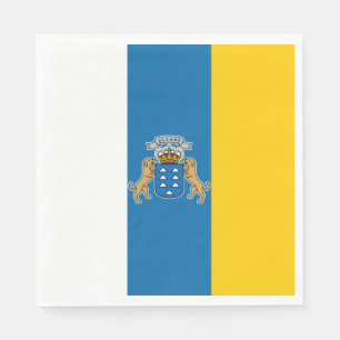 Flagge der Kanarischen Inseln (Kanaren) (Kanarisch Serviette