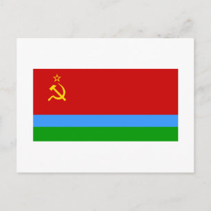 Flagge der Karelo-Finnischen SSR Postkarte
