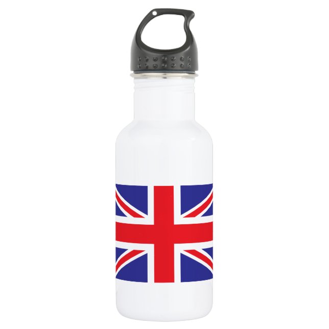 Flagge der klassischen Union Jack British (UK) Edelstahlflasche (Vorderseite)