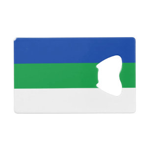 Flagge der Komi-Republik Geldbeutel Flaschenöffner