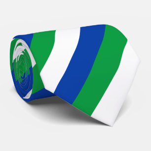 Flagge der Komi-Republik Krawatte