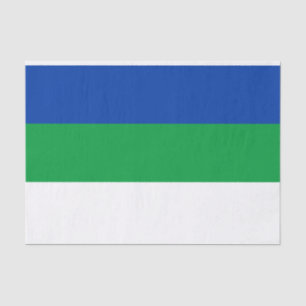 Flagge der Komi-Republik Seidenpapier