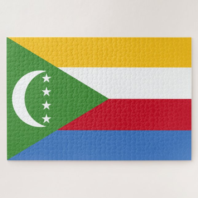 Flagge der Komoren (Horizontal)