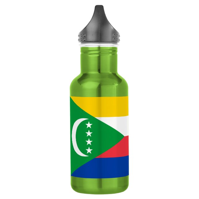 Flagge der Komoren Edelstahlflasche (Links)