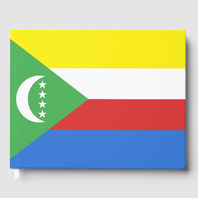 Flagge der Komoren Gästebuch (Vorderseite)