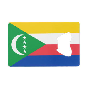 Flagge der Komoren Geldbeutel Flaschenöffner