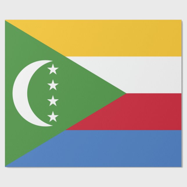 Flagge der Komoren Geschenkpapier (Flach)
