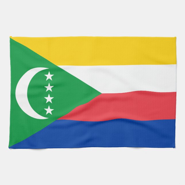 Flagge der Komoren Geschirrtuch (Horizontal)