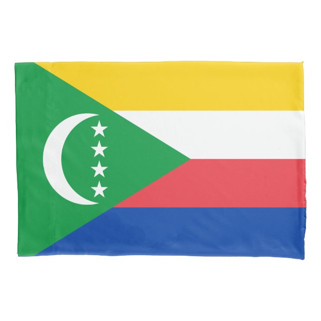 Flagge der Komoren Kissenbezug (Vorderseite)
