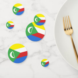 Flagge der Komoren Konfetti