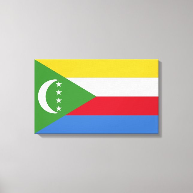 Flagge der Komoren Leinwanddruck (Vorderseite)