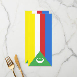 Flagge der Komoren Menükarte