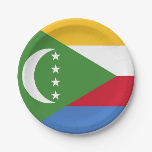 Flagge der Komoren Pappteller