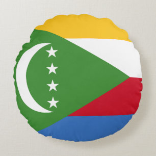 Flagge der Komoren Rundes Kissen