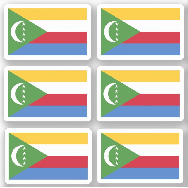 Flagge der Komoren - Sammelaufkleber Aufkleber (Vorderseite)
