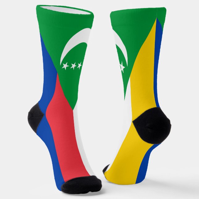Flagge der Komoren Socken (Gewinkelt)