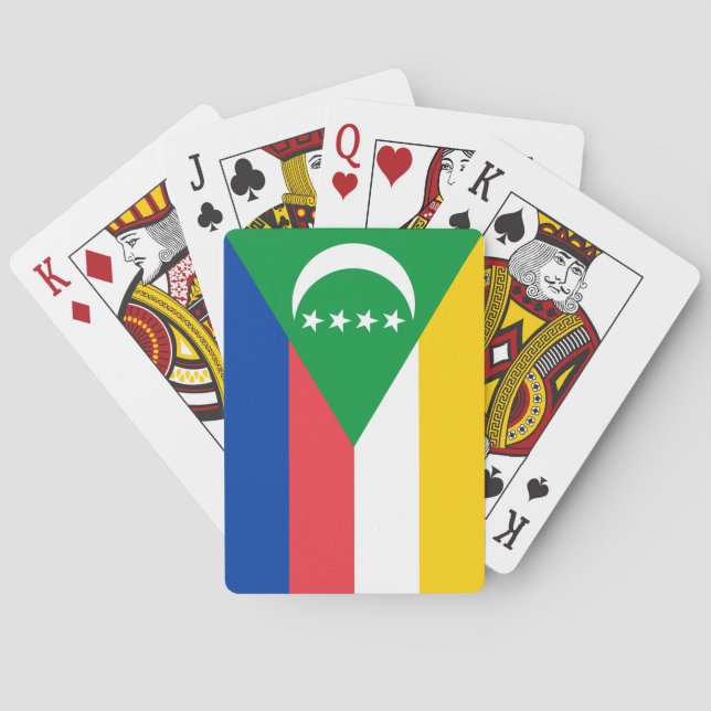 Flagge der Komoren Spielkarten (Rückseite)
