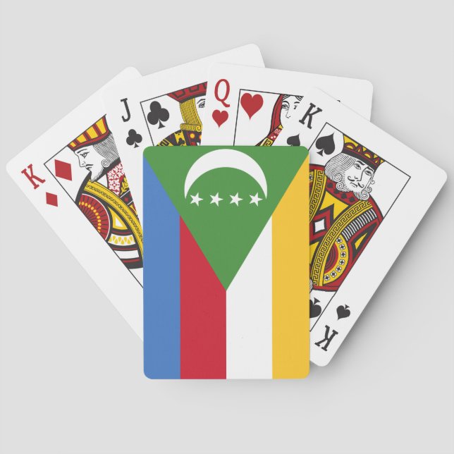 Flagge der Komoren Spielkarten (Rückseite)