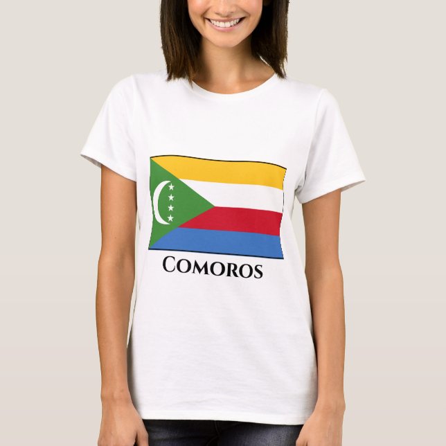 Flagge der Komoren T-Shirt (Vorderseite)