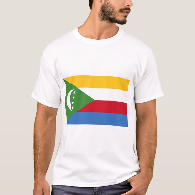 Flagge der Komoren T-Shirt (Vorderseite)
