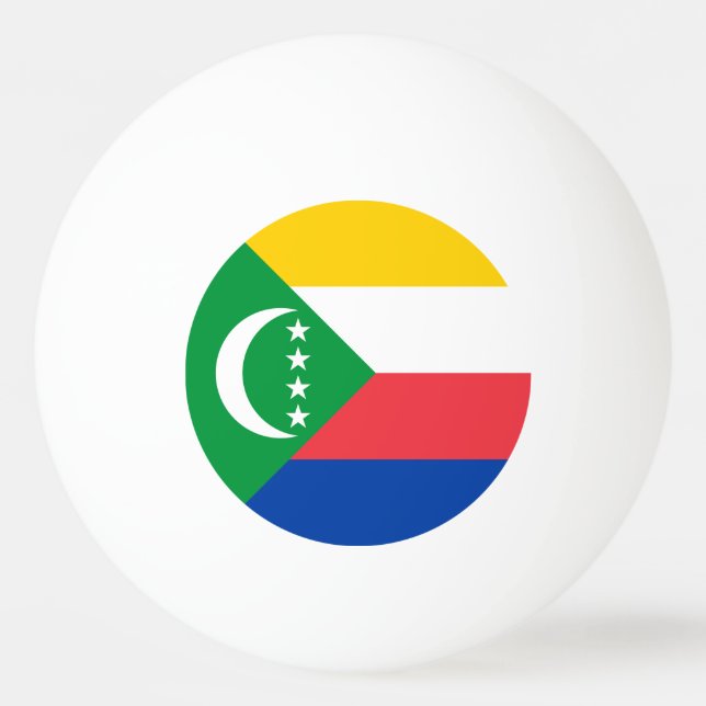 Flagge der Komoren Tischtennisball (Vorderseite)