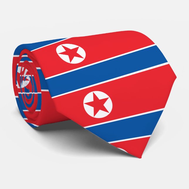 Flagge der Koreanischen Volksrepublik Krawatte (Gerollt)