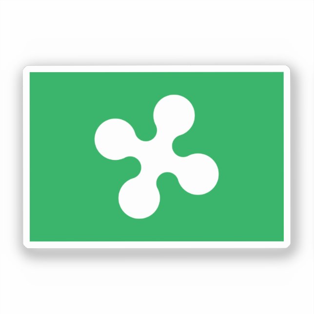 Flagge der Lombardei Aufkleber (Vorderseite)