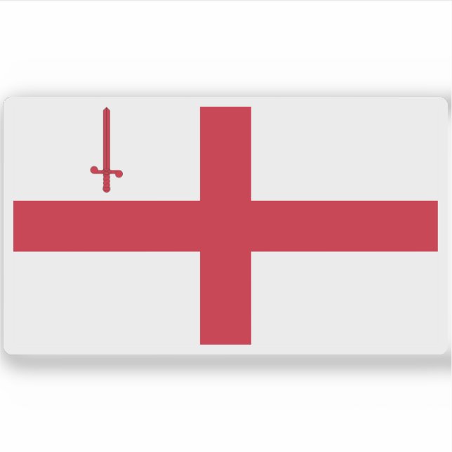 Flagge der Londoner City Aufkleber (Vorderseite)