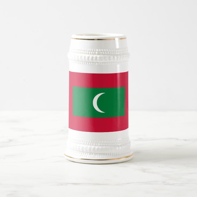 Flagge der Malediven Bierglas (Mittel)