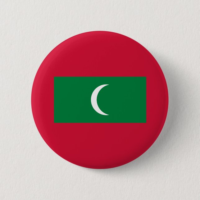 Flagge der Malediven Button (Vorderseite)