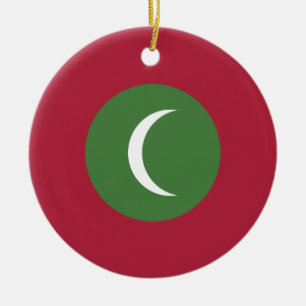 Flagge der Malediven Keramik Ornament