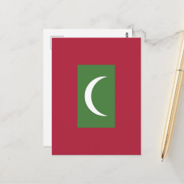 Flagge der Malediven Postkarte