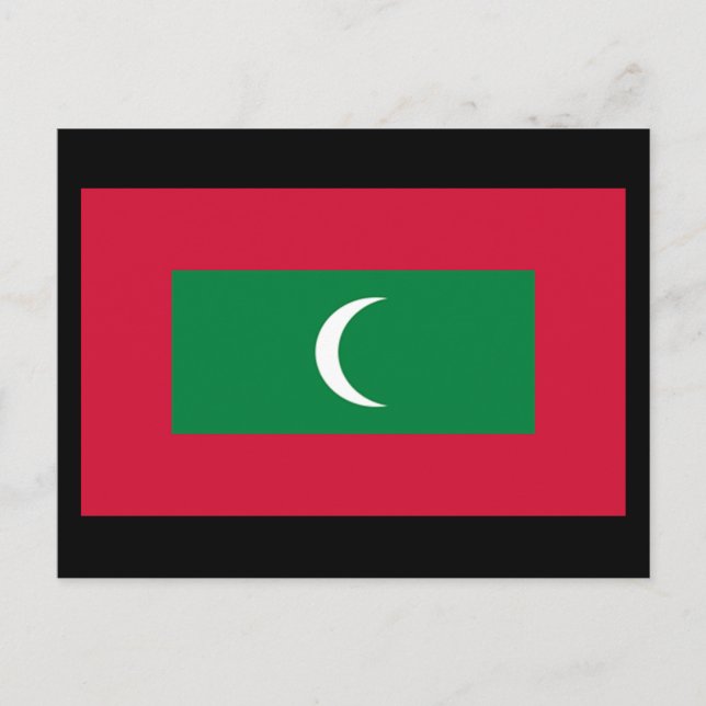 Flagge der Malediven Postkarte (Vorderseite)