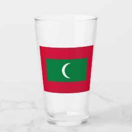 Flagge der Malediven (Republik Malediven) Glas