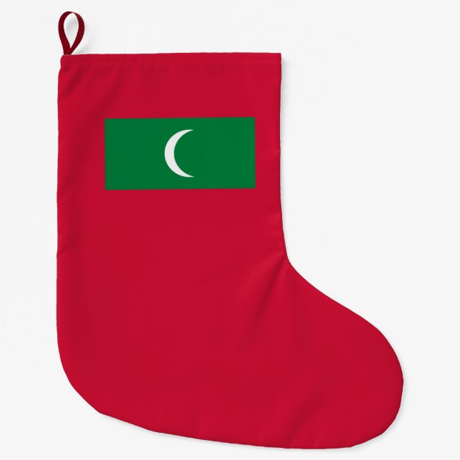 Flagge der Malediven (Republik Malediven) Großer Weihnachtsstrumpf (Vorderseite)