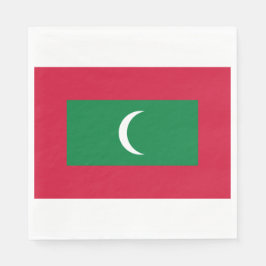 Flagge der Malediven (Republik Malediven) Serviette